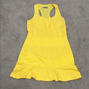 Vibrant Yellow Racerback Tennis Dress